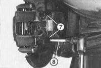 11.4 Снятие и установка тормозных колодок дисковых тормозов БМВ 3 (E46)