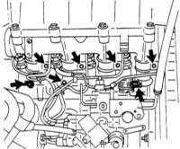 6.3.2 Проверка и регулировка установок моментов впрыска топлива Opel Corsa