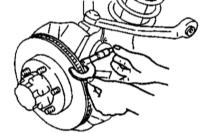 10.10 Разборка тормозного механизма переднего колеса, оценка состояния диска Киа Спортейдж