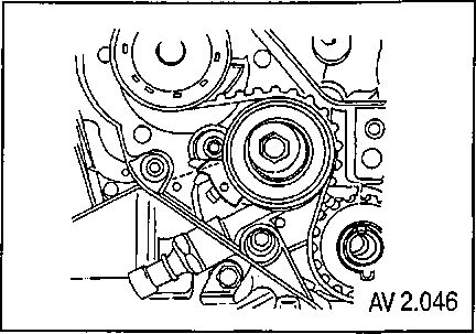 2.5.5 Проверка и регулировка натяжения зубчатого ремня привода ГРМ Chevrolet Aveo 2003-2008