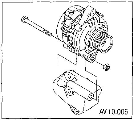 10.5 Снятие, проверка и установка генератора Chevrolet Aveo 2003-2008