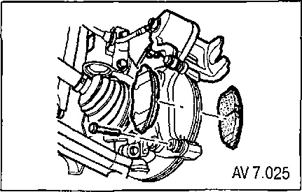 7.6.2 Замена передних тормозных колодок Chevrolet Aveo 2003-2008