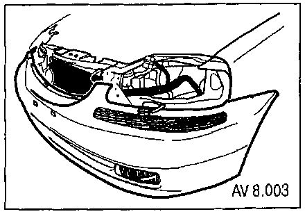 8.1.2 Бамперы и их облицовка Chevrolet Aveo 2003-2008