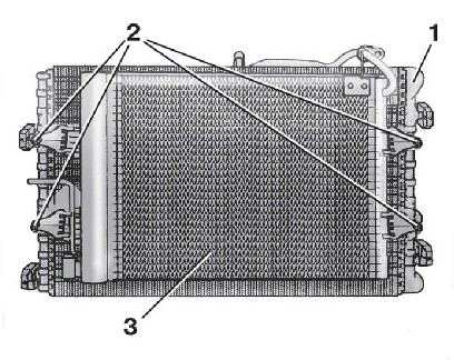 5.4 Снятие и установка радиатора на моделях с кондиционером Шкода Фабия 2000-2007 года