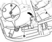 5.2.5 Снятие и установка тросов привода управления отопителя Ауди A3
