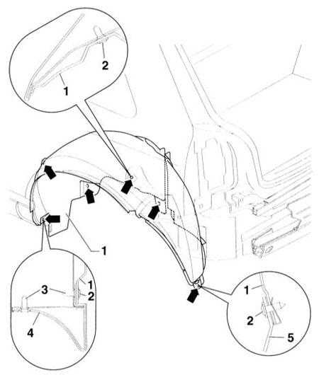 13.31 Снятие и установка локеров арки переднего и заднего колес Ауди A3