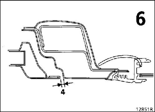 9. Справочные размеры зазоров между элементами кузова Рено Кангу 1997-2007
