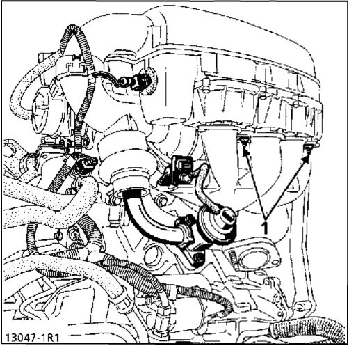 5. Впускной и выпускной коллекторы - двигатель F8Q Рено Кангу 1997-2007