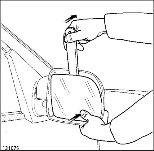 2. Стекло зеркала заднего вида Renault Kangoo 1997-2007