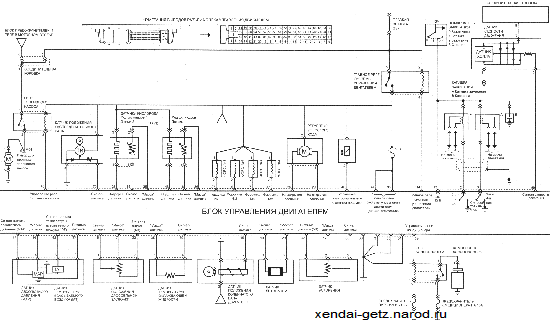 электрическая схема ЭСУД для двигателей 1,3 - 1,5 - 1,6 