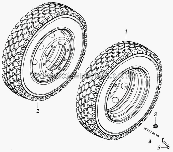 Установка сдвоенных стальных колес для КамАЗ-5360 (список запасных частей)