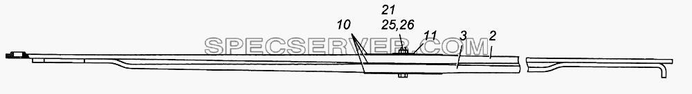 Рессора передняя в сборе 4308-2902012-10 для КамАЗ-4308 (список запасных частей)