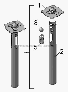5511-8608320 Труба фильтра с клапаном для КамАЗ-65115 (2009) (список запасных частей)