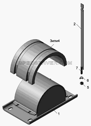 5511-8601130 Ловитель-амортизатор для КамАЗ-65115 (2009) (список запасных частей)