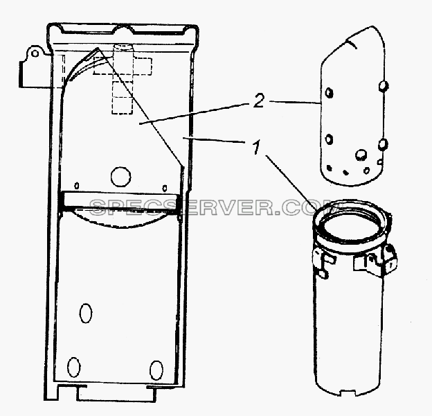 5320-1101070-10 Труба наливная топливного бака с выдвижной трубой для КамАЗ-43261 (Евро-1, 2) (список запасных частей)