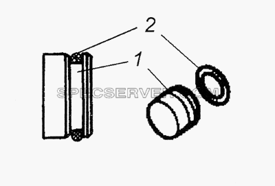740.1003434 Заглушка с кольцом уплотнительным для КамАЗ-6350 (8х8) (список запасных частей)