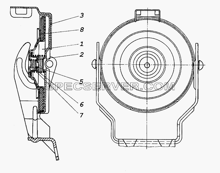 Пробка топливного бака для КамАЗ-65116 (список запасных частей)