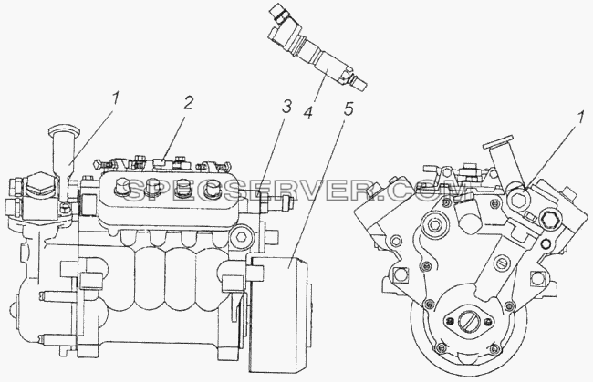 Система питания двигателя для КамАЗ-43118 (список запасных частей)