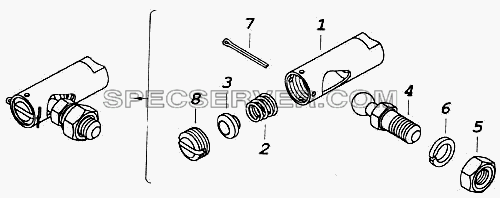 Наконечник тяги для КамАЗ-4326 (списка 2003г) (список запасных частей)