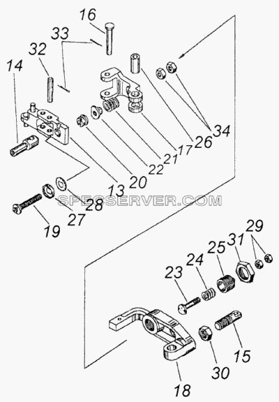 Рычаги с корректорами для КамАЗ-4326 (списка 2003г) (список запасных частей)