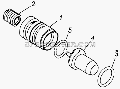 Клапан термосиловой для КамАЗ-4326 (списка 2003г) (список запасных частей)