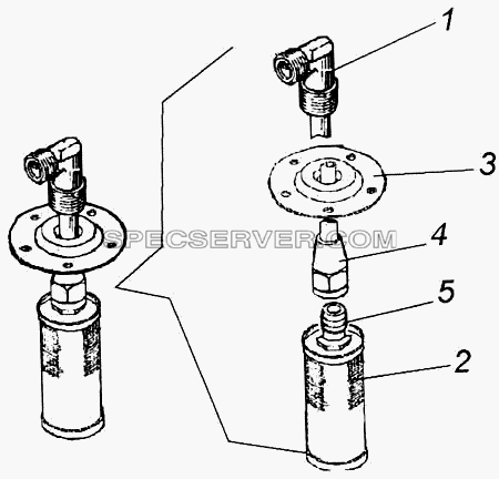 Трубка приемная с фильтром для КамАЗ-4326 (списка 2003г) (список запасных частей)