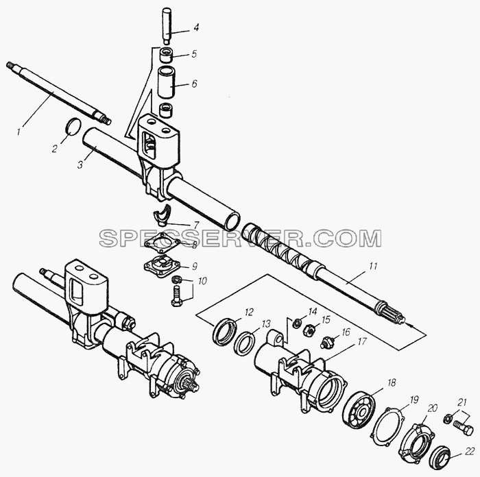 Тросоукладчик лебедки в сборе для КамАЗ-4310 (списка 2004 г) (список запасных частей)