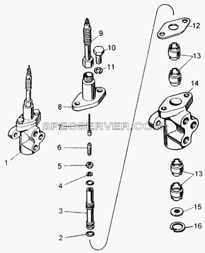 Кран управления делителем для КамАЗ-65115 (список запасных частей)