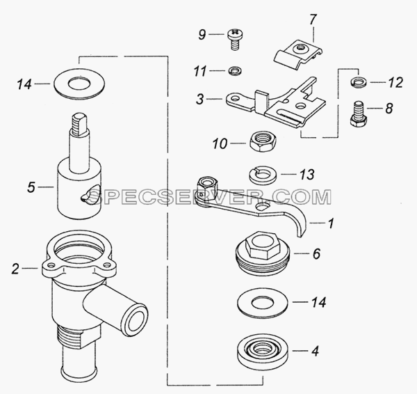5320-8105160 Кран отопления для КамАЗ-6520 (Euro-2, 3) (список запасных частей)