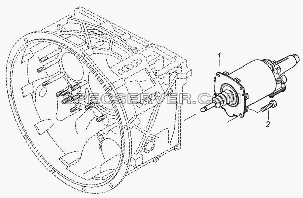 Установка цилиндра сцепления для КамАЗ-5460 (список запасных частей)