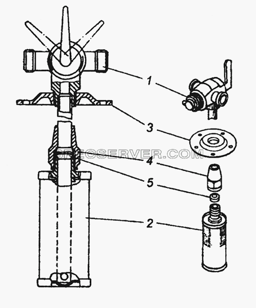 5410-1104012-10 Трубка приемная с фильтром в сборе для КамАЗ-53501 (6х6) (список запасных частей)