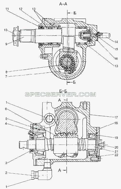 Рулевой механизм для МЗКТ-751652 (список запасных частей)