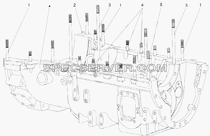 Нижняя часть картера коробки передач 201-1701016 для МЗКТ-751652 (список запасных частей)