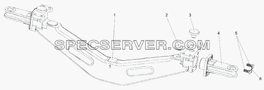 Балансир подвески 9988-2918010 для МЗКТ-7429 (список запасных частей)