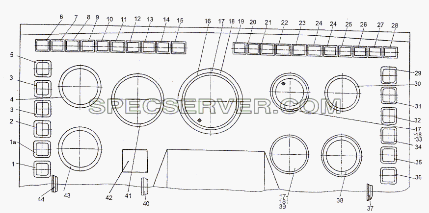 Панель приборов основная для МЗКТ-74296 (список запасных частей)