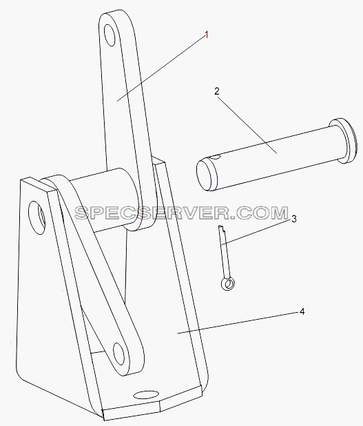 Блок рычагов для МЗКТ-7930-200 (список запасных частей)