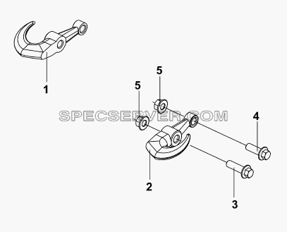 2806A-T0100 Передний сцепной крюк для DFL-4251A (список запасных частей)