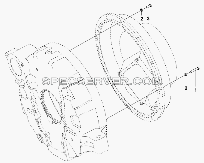 1601E-T0400 Крепление кожуха сцепления для DFL-4251A (список запасных частей)