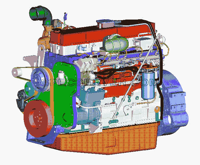 1000020-ZXC04 Двигатель в сборе для DFL-3251A Euro3 (список запасных частей)