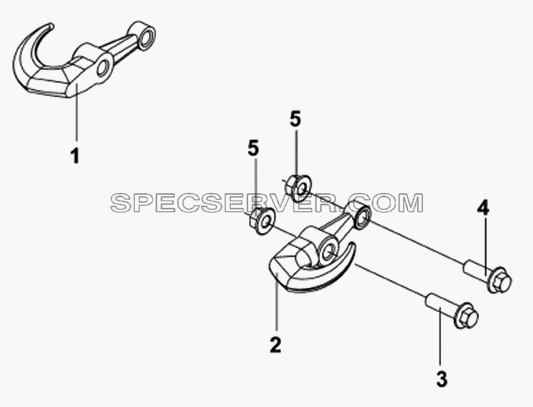 Компоновка переднего буксировочного крюка для DFL-4181A (список запасных частей)