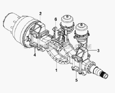 Rear Axle Case Subassembly для L3251A3 (вара.) (список запасных частей)