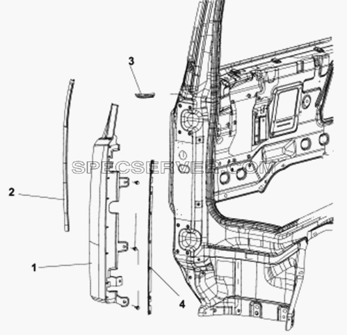 Внешняя боковая пластина переднего обтекателя для DFL-3251A (список запасных частей)