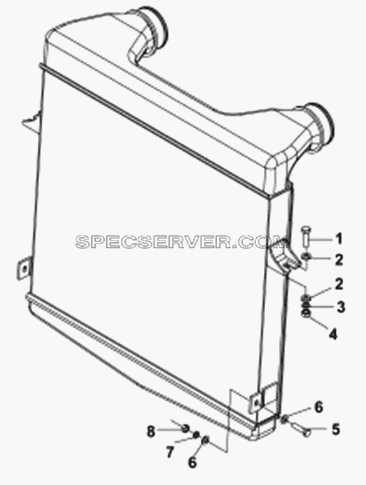 Крепление радиатора охлаждения воздуха для DFL-3251A (список запасных частей)