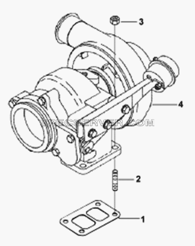 Компоновка турбокомпрессор для DFL-3251A (список запасных частей)