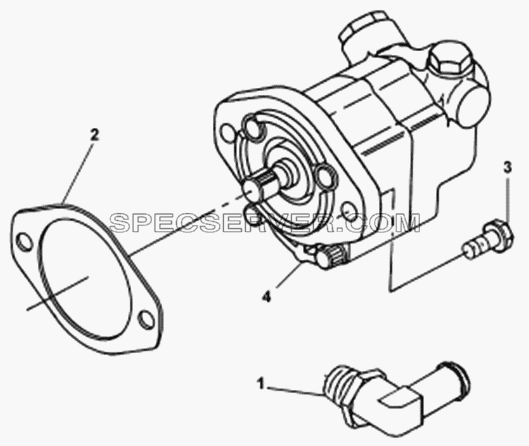Компоновка гидронасоса рулевого управления для DFL-3251A (список запасных частей)
