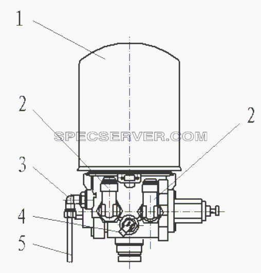 3543R1A-001 Осушитель воздуха для DFL-3251AXA Euro3 (список запасных частей)