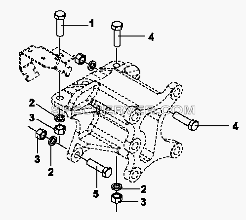 3401B-K0300 Крепление кронштейна рулевого механизма для DFL-3250A1-K09-003-01 (список запасных частей)