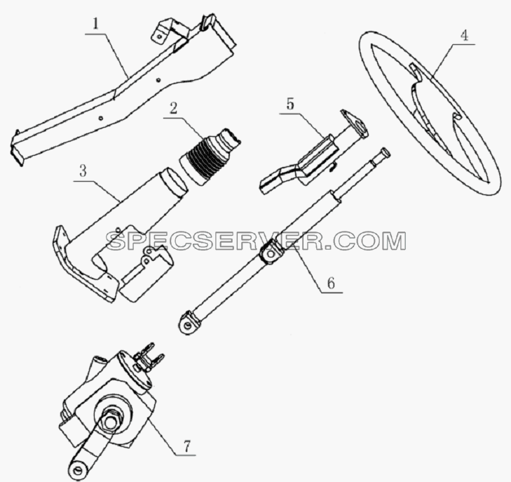 Steering system для HFC 1020K-D126 (список запасных частей)