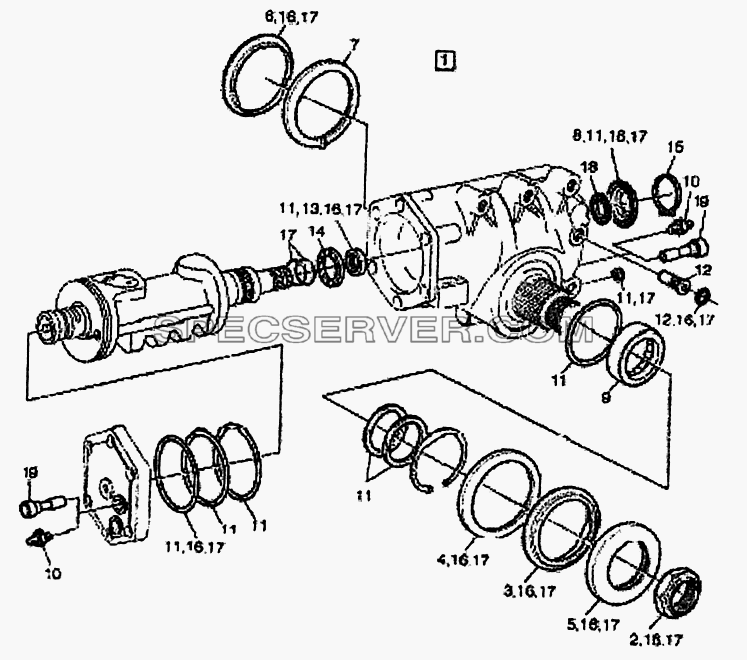 Рулевой механизм для FH12 (список запасных частей)