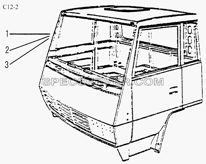 CAB BODY SHELL (C12-2) для Sinotruk 6x4 Tipper (336) (список запасных частей)